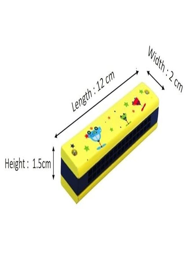 Trusmile Wooden Harmonica for Kids, Multicolour, Musical Toy, Easy Play Play Mouth Organ Birthday Return Gift (2 Pieces) - Image 2